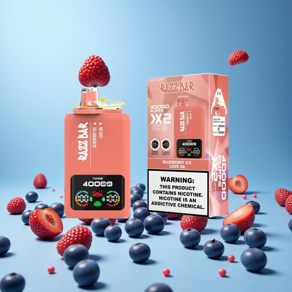 Razz Bar 40000 Пуфове Боровинков Лед Любов Bulgaria vape wholesale
