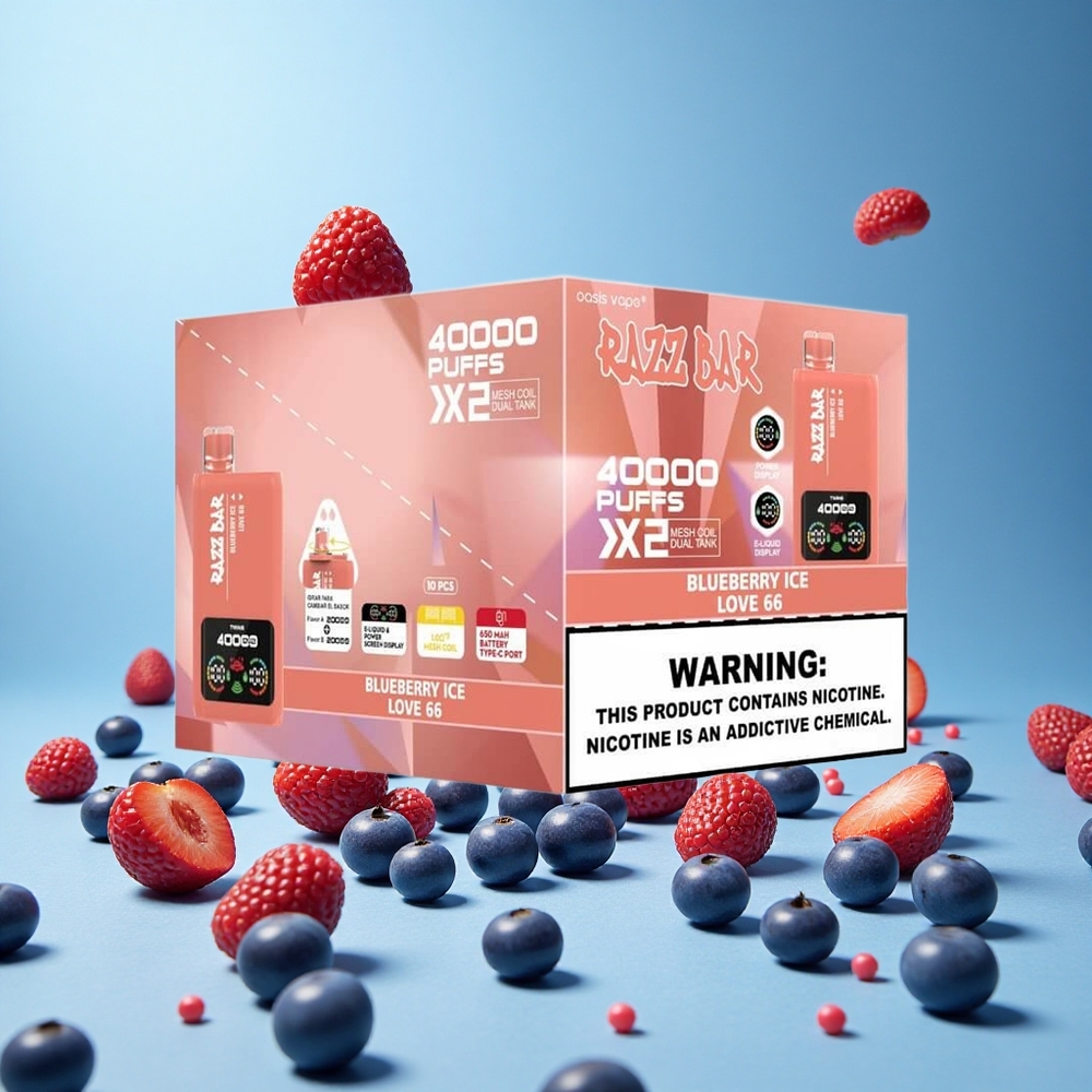 Razz Bar 40000 Пуфове Боровинков Лед Любов Bulgaria vape wholesale