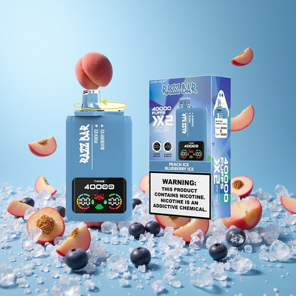 Razz Bar 40000 Пуфове Праскова Лед_Боровинков Лед Bulgaria vape wholesale