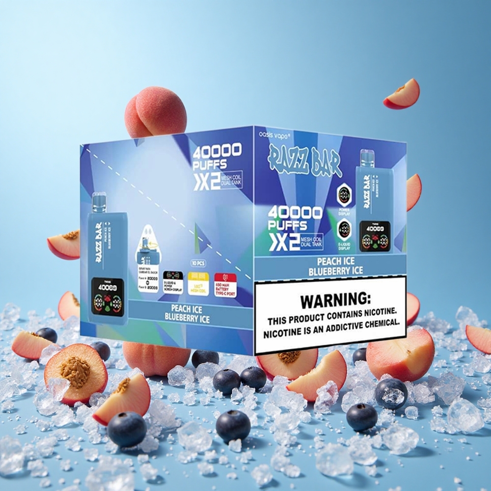 Razz Bar 40000 Пуфове Праскова Лед_Боровинков Лед Bulgaria vape wholesale