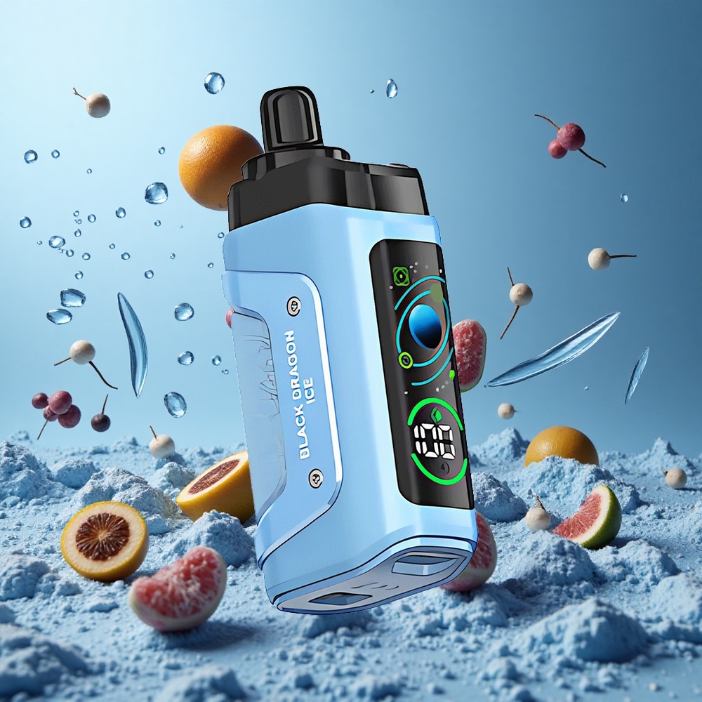 Razz Bar 45000 Пуфове Черен Дракон Лед Мехова Намотка 650 mAh Батерия Bulgaria vape wholesale