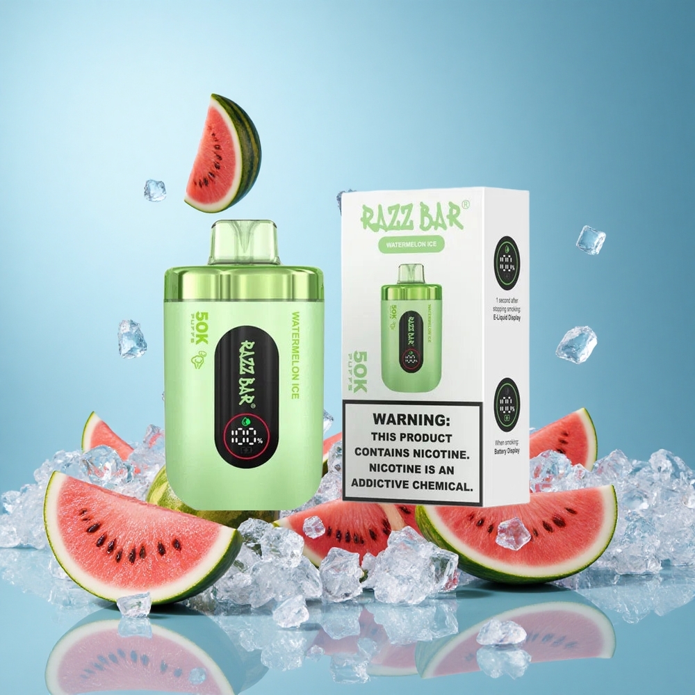 Razz Bar 50000 Пуфове Воден Диня Лед 650 Mah Battery Bulgaria vape wholesale