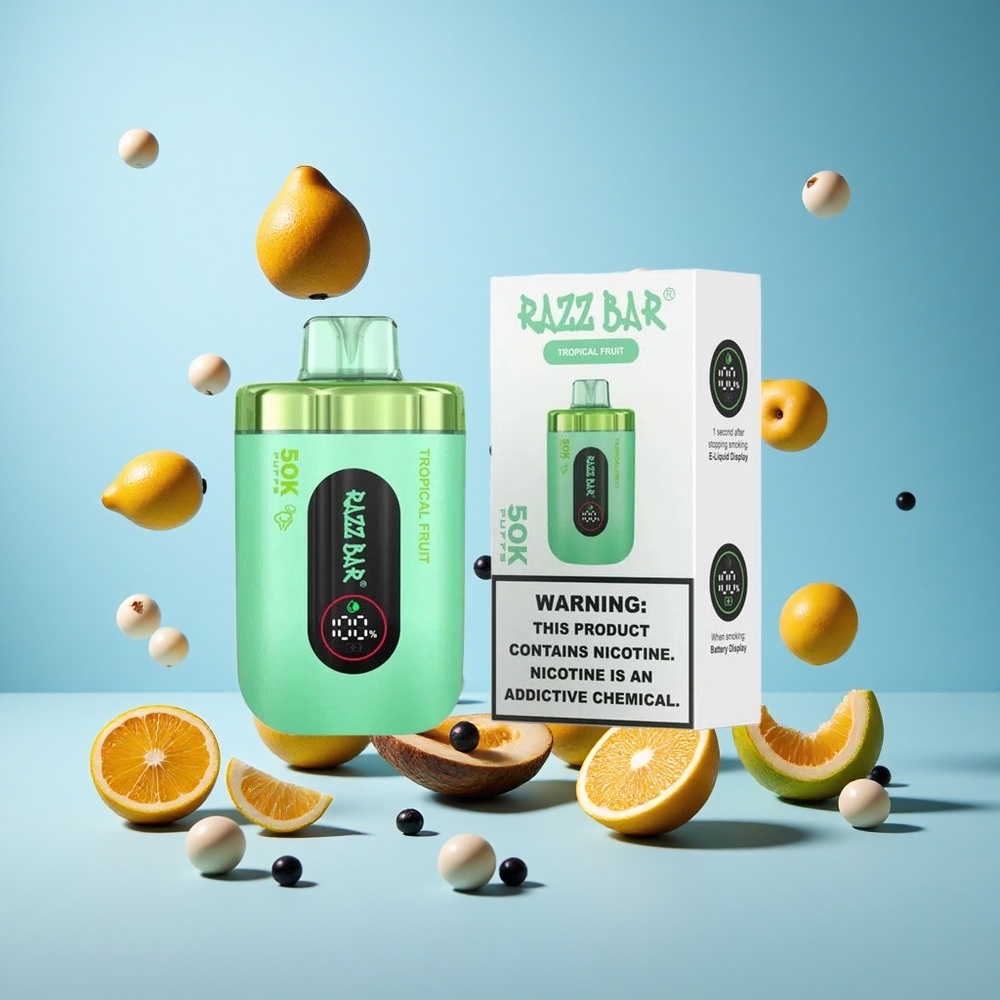 Razz Bar 50K Пуфове Тропически Плод 650 Mah Батерия Bulgaria vape wholesale