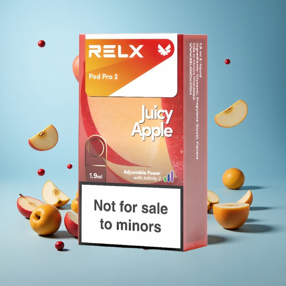 RELX Pod Pro 2 600 пуфове Сочена Ябълка Никотин: 0% Bulgaria vape wholesale