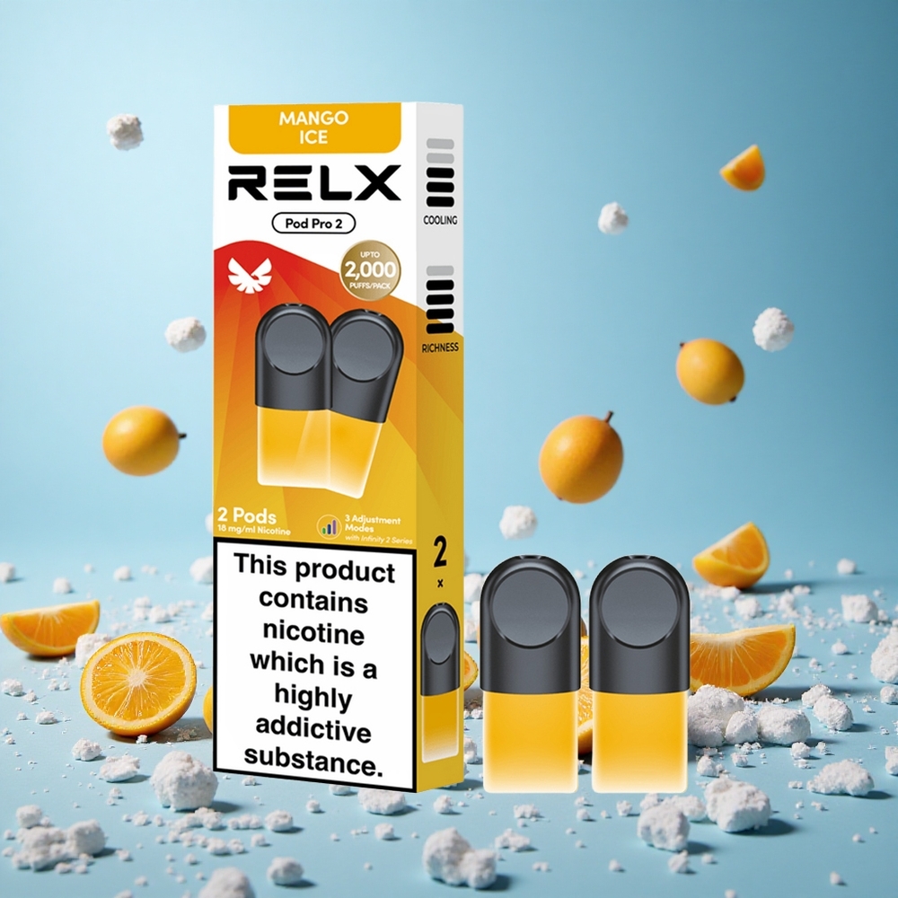 RELX Pod Pro 2 600 пуфове Манго Лед 1.8% никотин Bulgaria vape wholesale