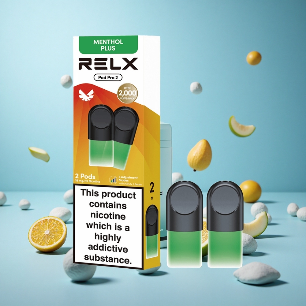 RELX Pod Pro 2 600 Пуфове мента-мента плюс 1.8% никотин Bulgaria vape wholesale