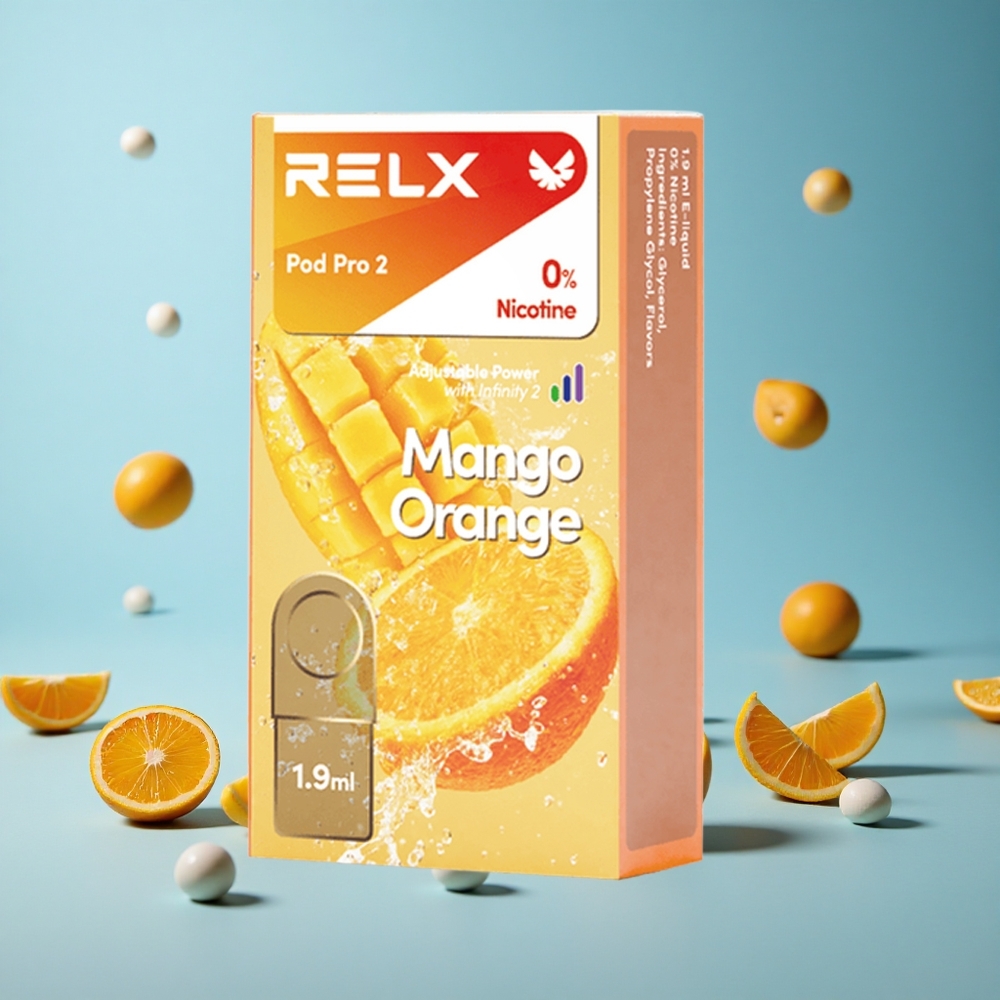 RELX Pod Pro 2 600 пуфове Манго Орандж 1.9ml Bulgaria vape wholesale