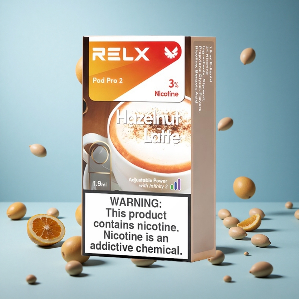 RELX Pod Pro 2 600 пуфове Лешников лате 1.9ml Bulgaria vape wholesale
