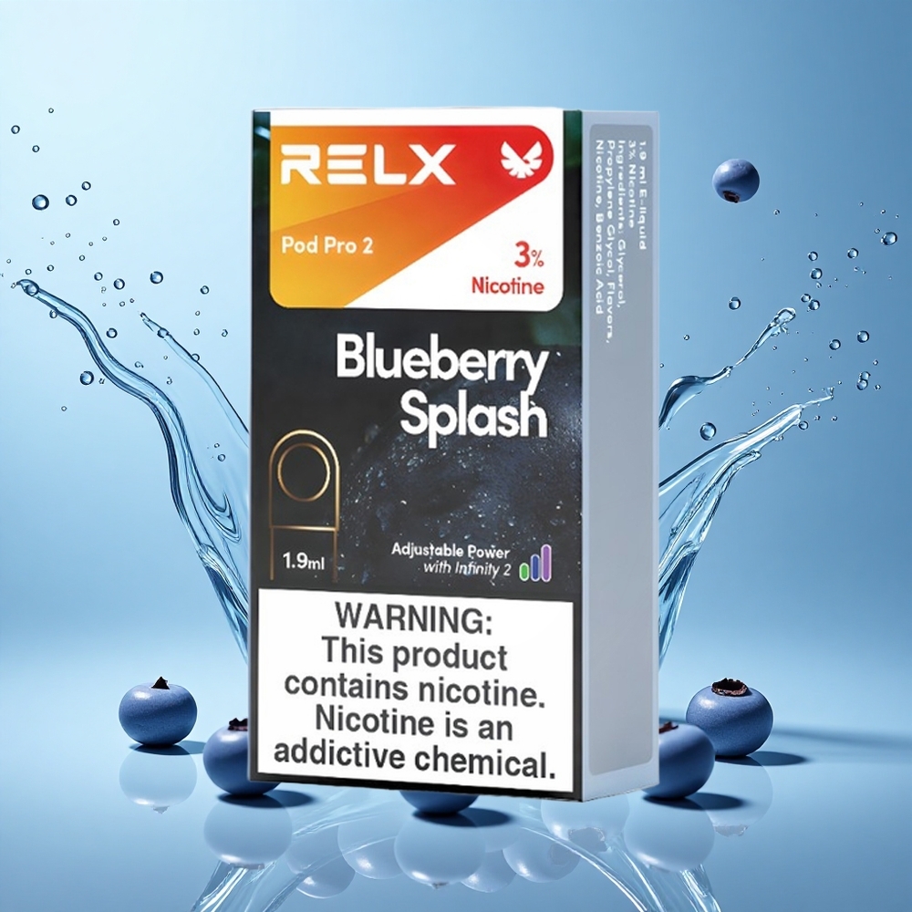 RELX Pod Pro 2 600 пуфове Боровинков Сплеш Никотин:3% Bulgaria vape wholesale
