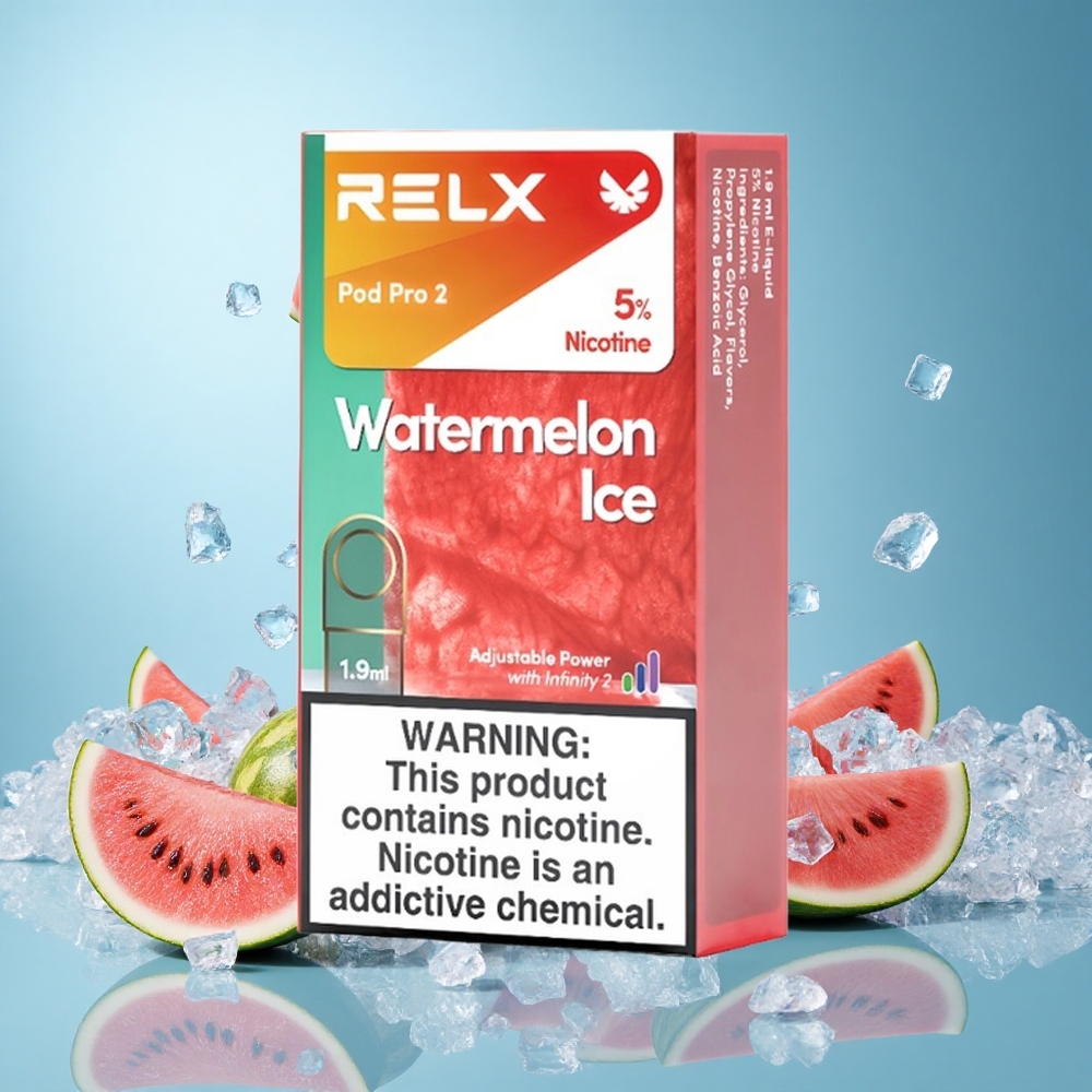 RELX Pod Pro 2 600 пуфове Диня Лед Никотин: 5% Капацитет: 1.9ml Bulgaria vape wholesale